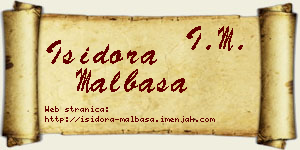 Isidora Malbaša vizit kartica